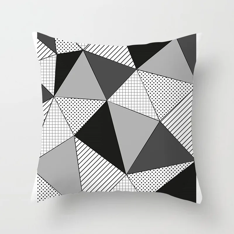 Black White Geometric Nordic Pillowcase Sofa Car Waist Throw Pillow Cushion Cover Case Home Decorative Pillow Covers 10 Color