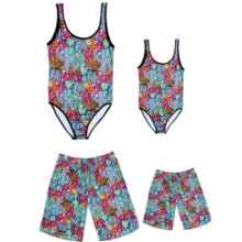 Семья комплекты одежды для мамы и дочки одинаковые купальник, бикини ванный комплект Монокини Лот