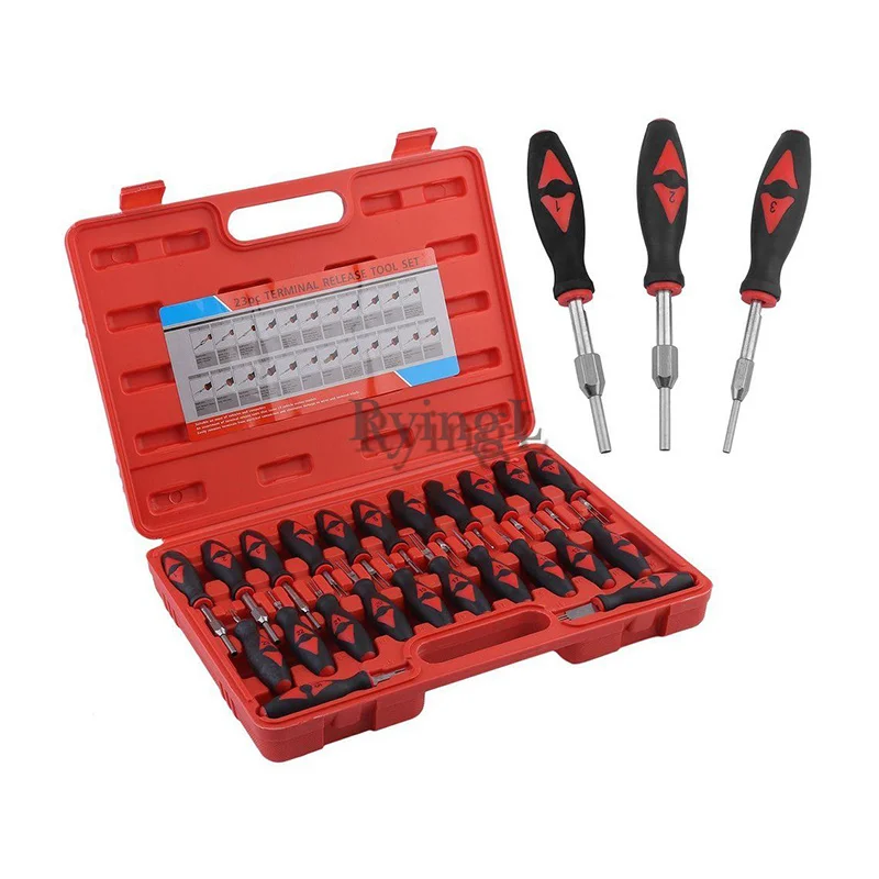 

* 23 Pcs Car Electrical Terminal Wiring Crimp Connector Pin Remover Tool Set Release Tools with Box