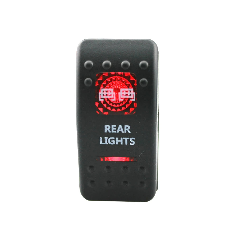 

12-24V Rocker Switch On Off Red Light Switch for Car Van Boat (Rear Lights)