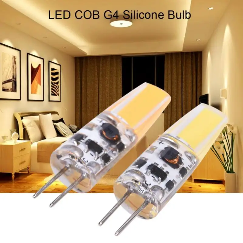 

10Pcs AC/DC 12-24V Non-Dimmable LED Bulbs G4 COB LED Light Lamp Bulbs Silicone Lamp Fixtures Warm White/Coll White