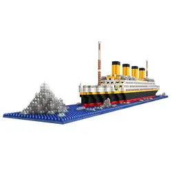 1860 шт. 3D Building Block развивающие игры корабль модель детские игрушки