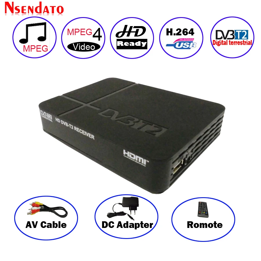 

Digital Terrestrial DVB T2 DVBT2 TV Receiver DVB-T2 H.264 HDMI Set Top Box For Europe/Russian/Thailand Support YouTube Wifi