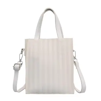 

Stripe PU Leather Crossbody Handbags Women Casual Shoulder Messenger Bags for Ladies Daily Shopping Tote 2019 Hot Selling