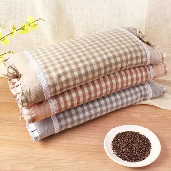 

Washed Cotton Buckwheat Pillow Korean Fabric Buckwheat Shell Filled Pillow For Sleeping Home Textile Accessories