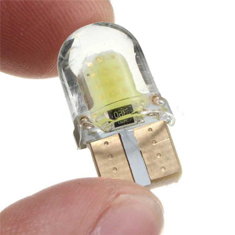 10 шт. светодиодный светильник T10 W5W COB SMD CANBUS яркая кварцевая лампа белого