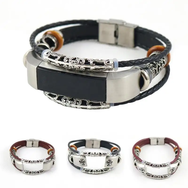 Replacement Retro Metal Leather Wristband Band Strap Bracelet For Fitbit Alta/Fitbit Alta HR Watch Fashion Gifts | Электроника