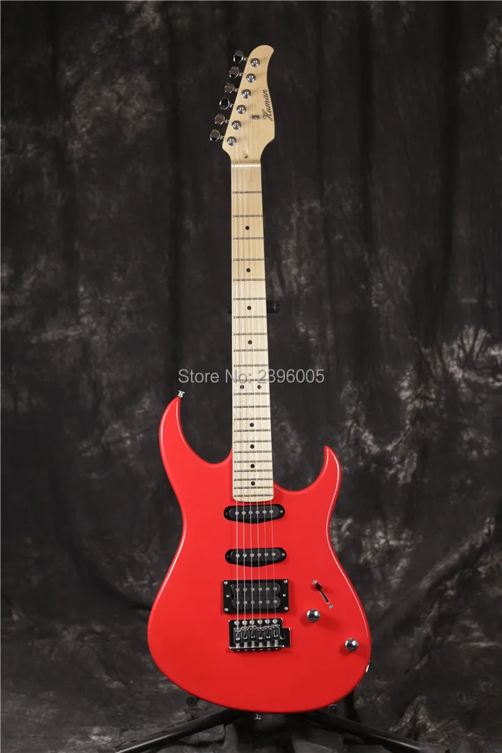 

Human brand st electric guitar,red glossy finish,OEM factory direct,Export strat product,real guitar picture free shipping