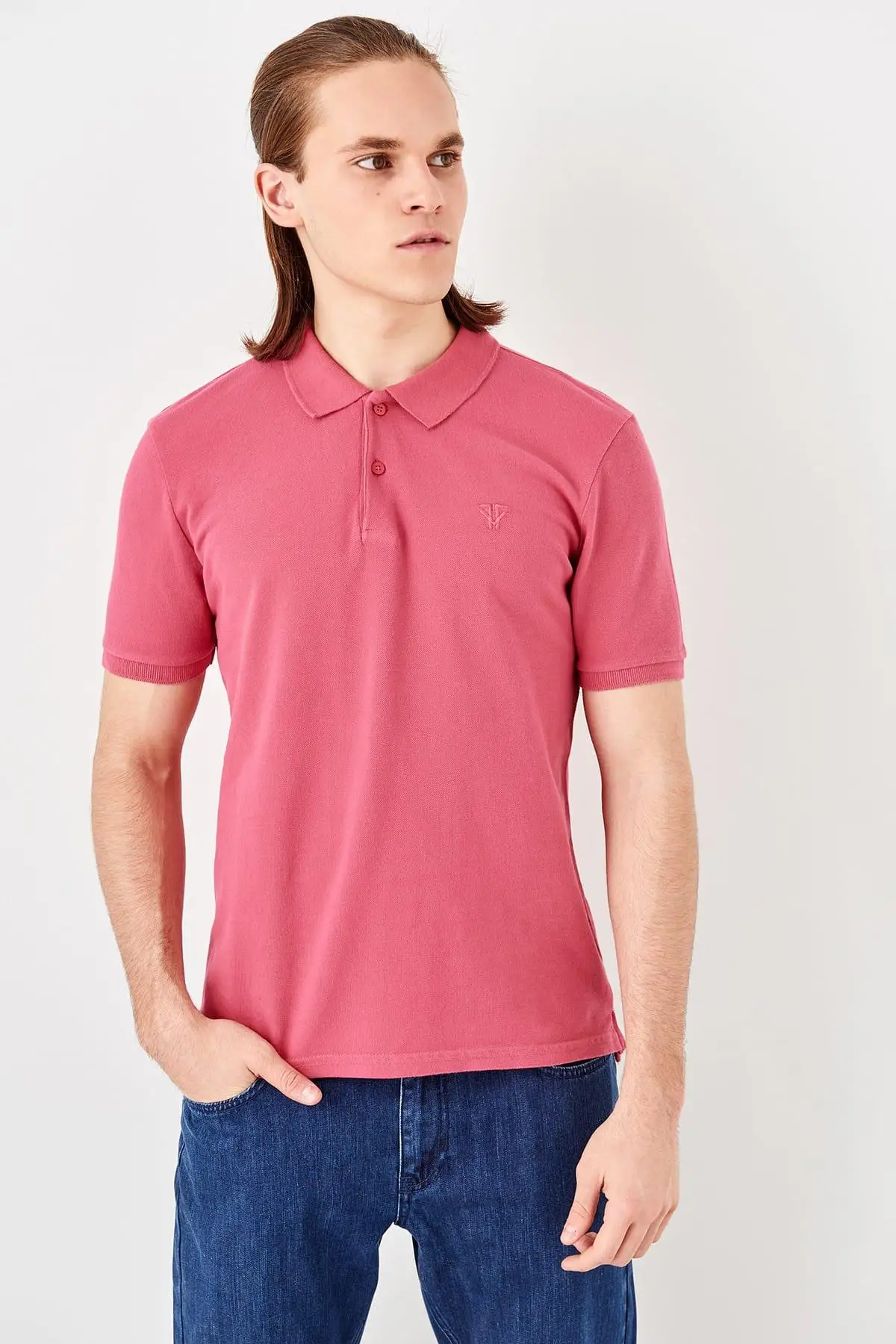 

Trendyol New Burgundy Men 'S Polo Collar T-Shirt TMNSS19QA0088