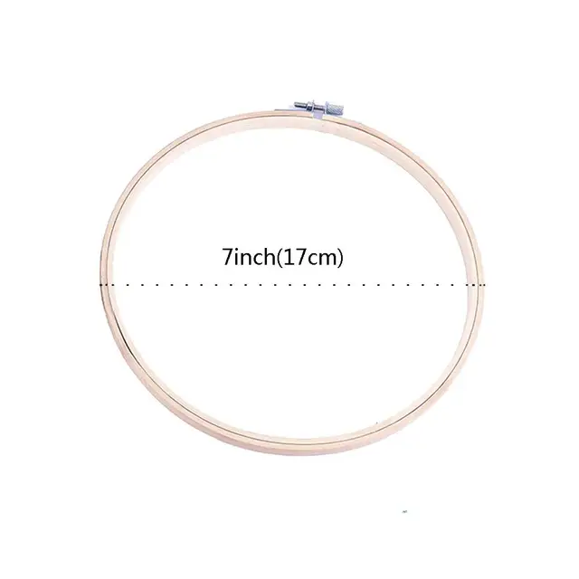 10 Pieces 6.7inch 17cm Round Wooden Embroidery Hoops Set 3