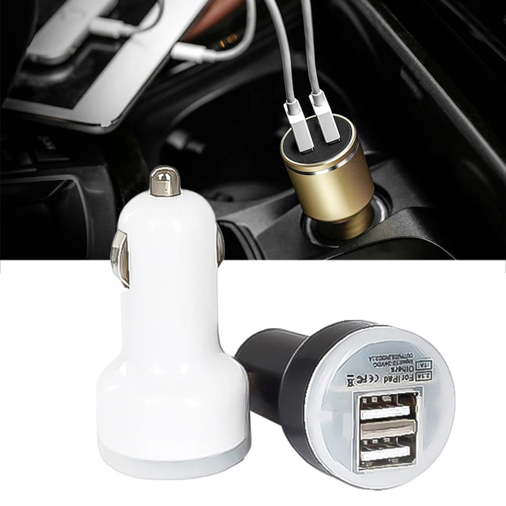 1 шт. 2.1A Универсальный Переходник USB для зарядки в машине Mini Bullet LED двойной 2
