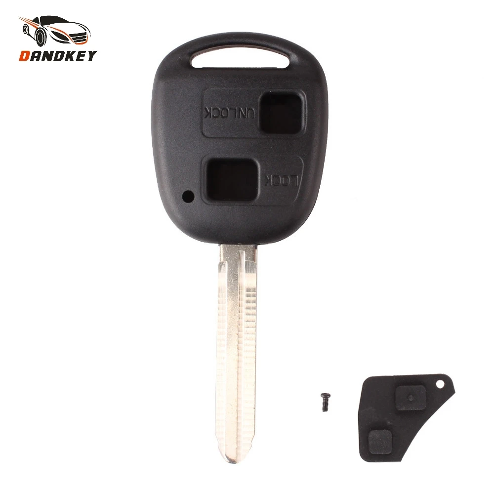

Dandkey 10X Replacement For Toyota Corolla RAV4 Prado Yaris Camry For Toyota 2 Button Car Remote Key Shell Case + Button Pad