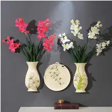 Красивые настенные украшения керамическая ваза, креативные Трехмерные настенные украшения, круглый декоративный коврик