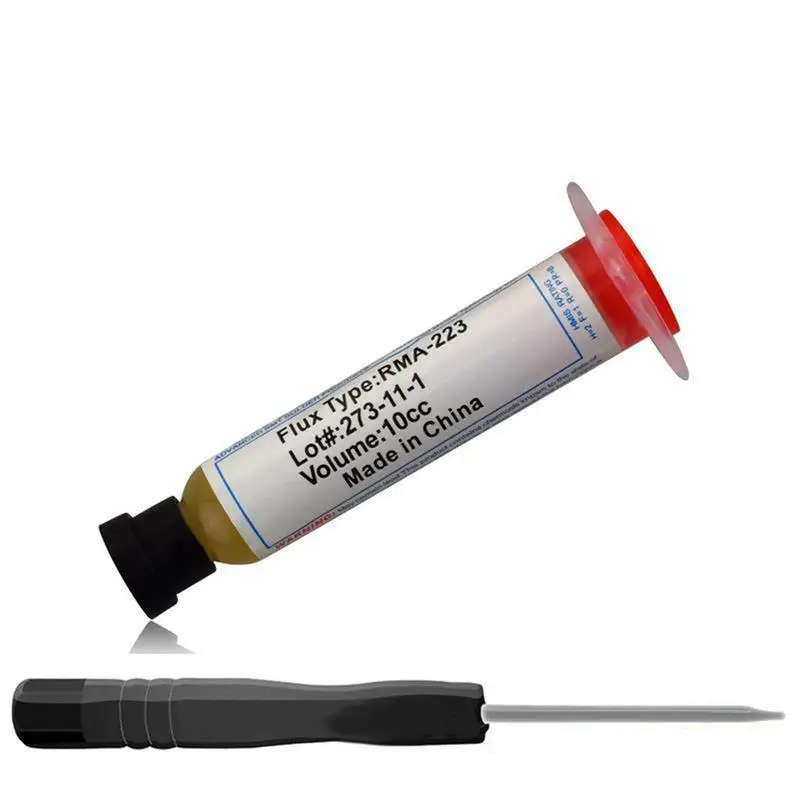 10 CC Soldering Paste RMA-223 PCB PGA BGA SMD With Flexible Tip Syringe Solder Paste Flux Grease Repair Solde
