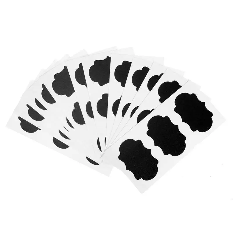 

36pcs/lot PVC Chalkboard Black Decals Wall Sticker Labels Canisters Kitchen Jar Waterproof Blackboard Kid Teaching Sings Lable