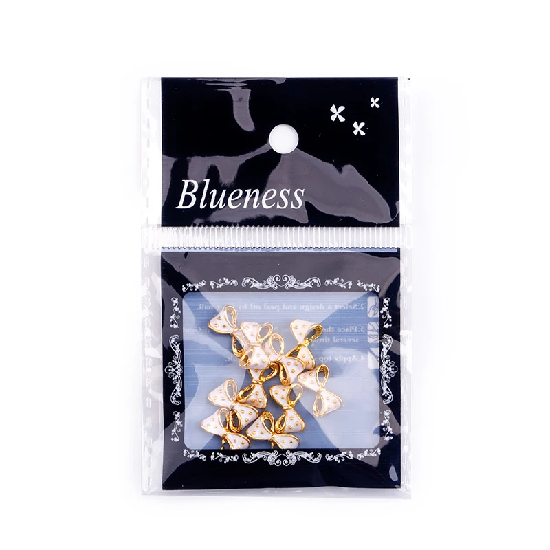 Blueness 10 шт./лот 3D украшения для дизайна ногтей Блестящий Кристалл бант шпильки