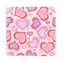 60 hojas decorativas desechables amor corazón absorbente colorido pintura papel servilletas para fiesta cena boda cumpleaños(China)