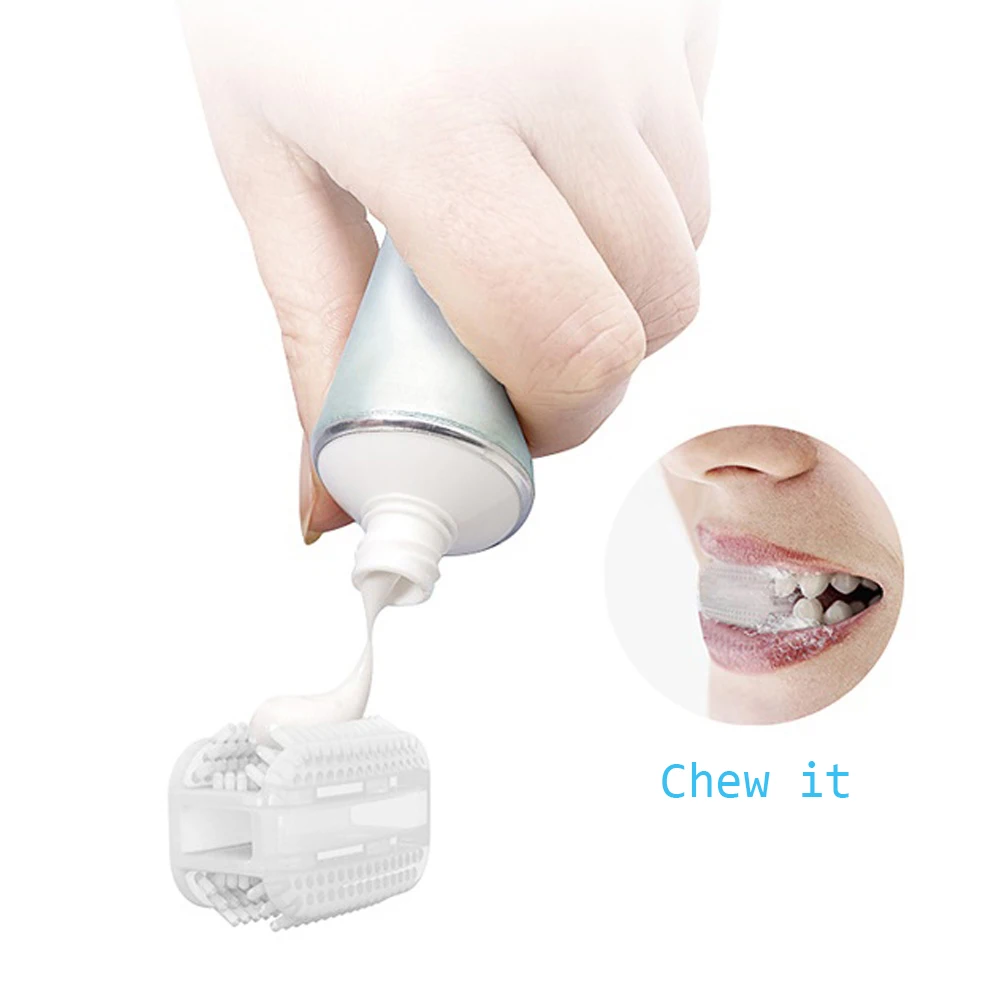 

360 Degree Lazy Chewing All-Round Cleaning Toothbrush Handsfree Mini Portable Whitening Toothbrush