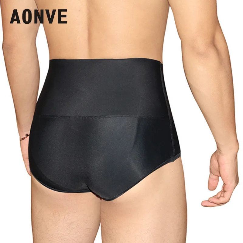 

Aonve Men Butt Lifting Underwear High Waist Modeling Shapewear Panties Black Plus Size Shaper Tummy Control Bottom S-3XL