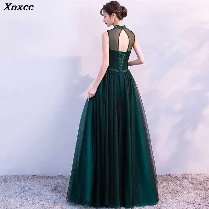 Xnxee, расшитое блестками и бриллиантами,, женское Элегантное Длинное платье, вечерние платья для выпускного вечера, для торжественных церемоний, торжественных мероприятий, вечернее платье, Xnxee