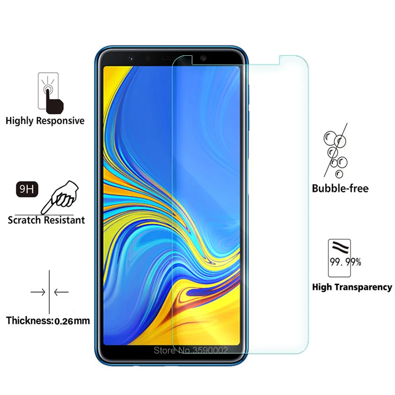 Закаленное стекло для Samsung A7 2018 A750 A730 Защитное Galaxy A 7 A72018 750 730 9H защитная