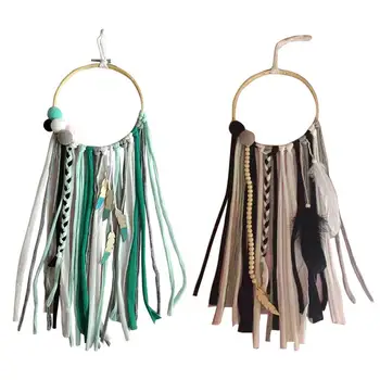 

Dream Catcher Wind Chime Pendant INS Nordic Style Wooden Beads Dreamcatcher Wind Chimes Indian Children's House Pendant