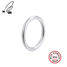 New 100% 925 Sterling Silver Small Circle Smooth Finger Ring For Women S925 Silver Jewelry Party Friend Gift Free Shipping цена New 100% 925 Sterling Silver Small Circle Smooth Finger Ring For Women S925 Silver Jewelry Party Friend Gift Free Shipping цены онлайн
