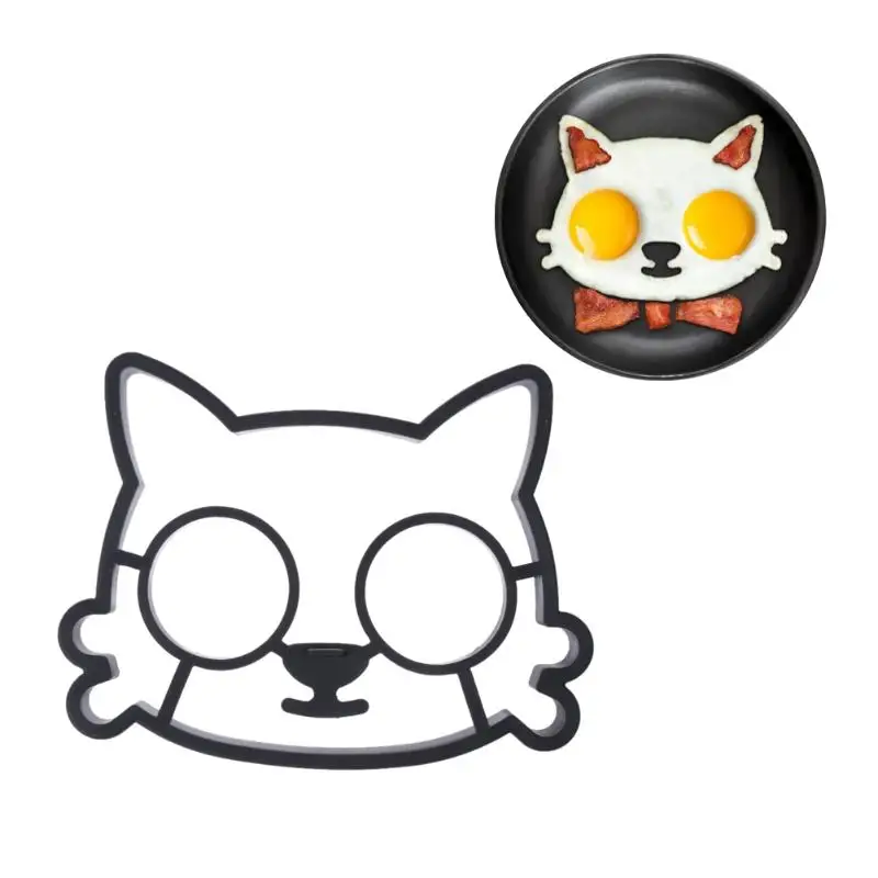 

Lovely Cats Face Shape Egg Mold Silicone Egg Mold Reakfast Template Funny Eggs Mould Template Tools Interesting Kitchen Mould