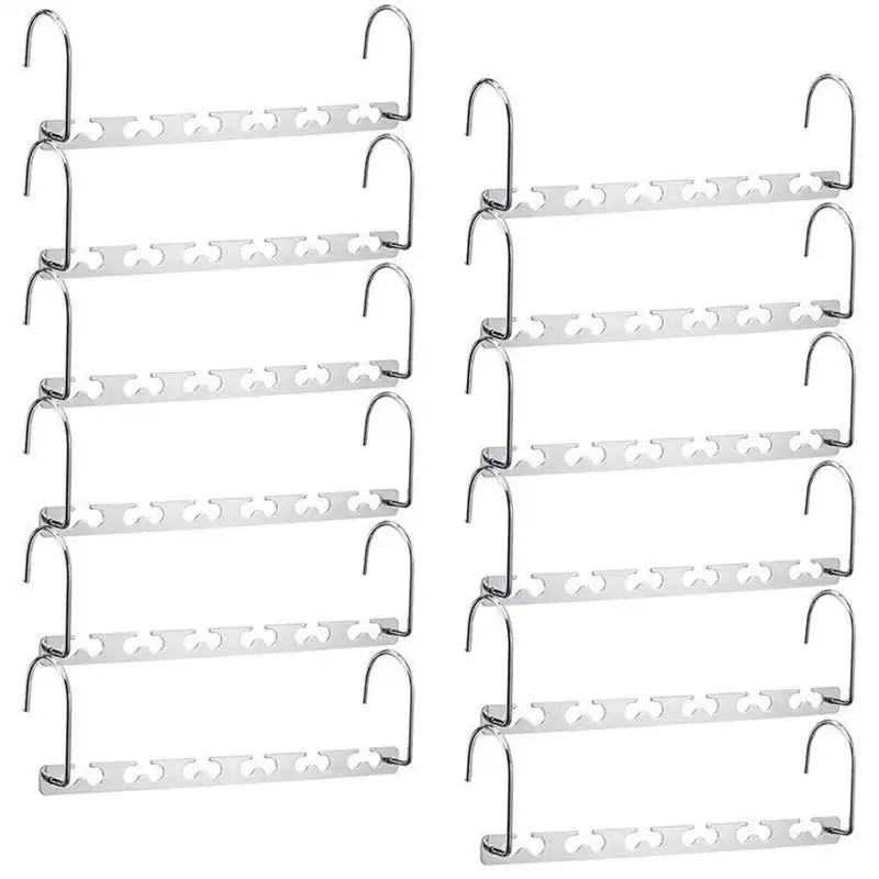 Экономии пространства вешалки 10,5 дюймов Волшебные вешалки гардероб Одежда металлическая вешалка органайзеры Тяжелые хромированные вешалки Обновлено хо