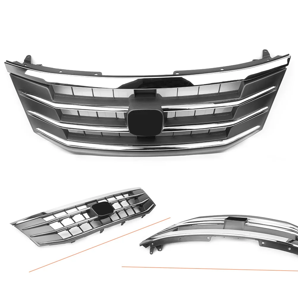 Передний верхний бампер решетка гриль для Honda Crosstour 2010 2011 2012 хромированная