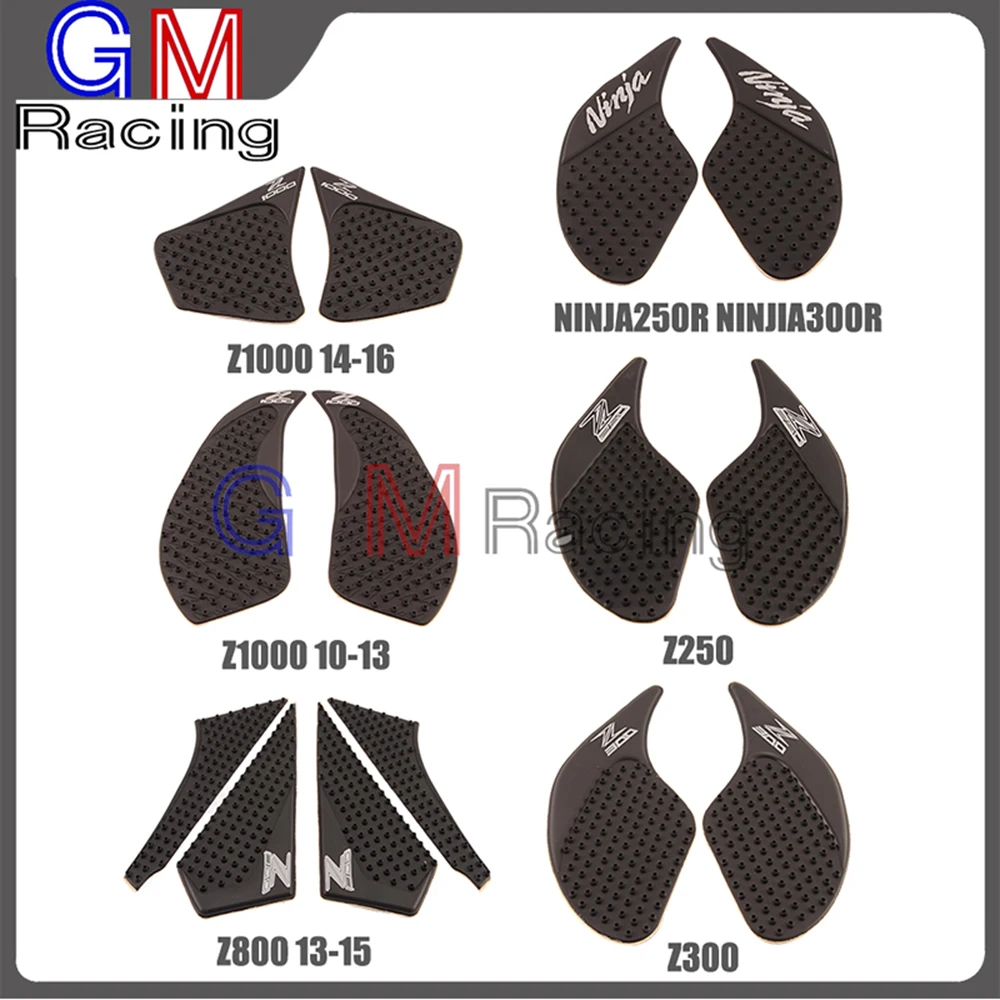 

Anti slip Tank Pad Side Gas Knee Grip Traction Pads Sticker Decals For KAWASAKI Z250 Z300 NINJA250R NINJA300R Z1000 Z800 NINJA