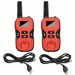 2 шт. мини портативный ручной 2-Way Радио Walkie Talkie наружный дети электронная игрушка (красный) 2019 Новый