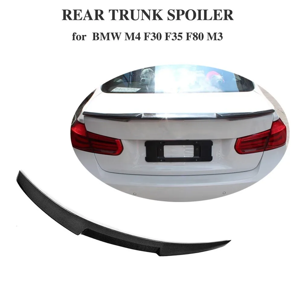 

Carbon Fiber For BMW F30 F35 F80 Base Sedan M Sport M3 2014 - 2017 Rear Trunk Spoiler Boot Wing Lip