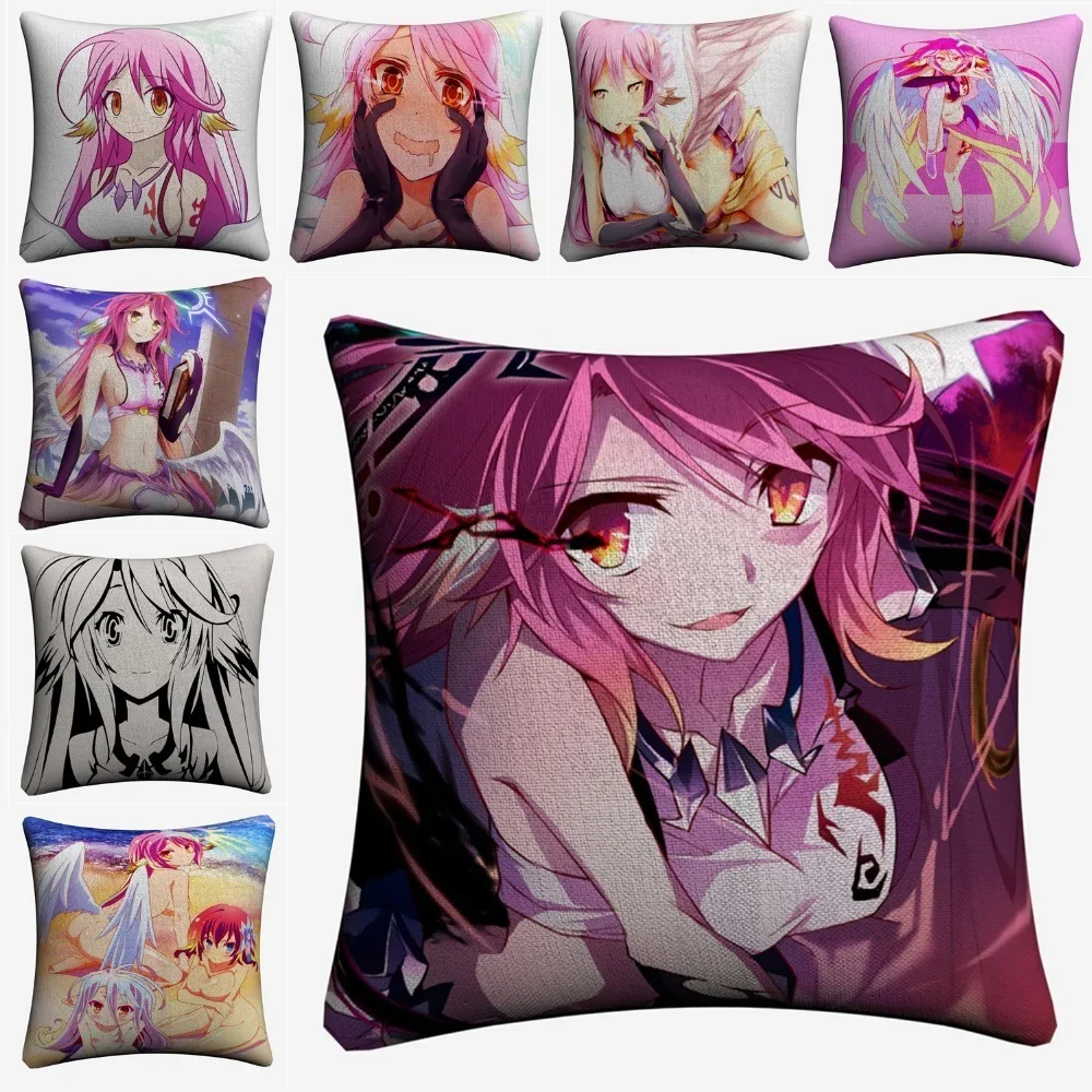 Jibril No Game No Life Anime Decorative Pillow Case For Sofa 45x45cm