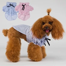 Милый полосатый Кот галстук для собаки кружевная рубашка платья Летняя пачка для животных платья принцессы, одежда модный новейший дизайн товары для домашних животных