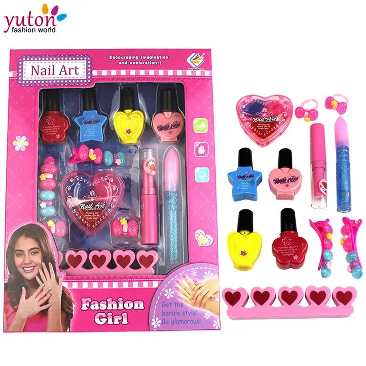 

XY Fancy Girl Pretend Play Beauty Fashion Toys Children Manicure Washable Peelable Nail Polish Makeup Toys