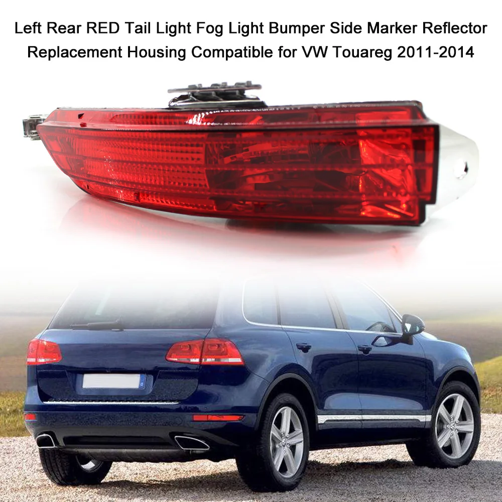 Left Rear Bumper Light RED Tail Fog Light Bumper Side Marker Reflector