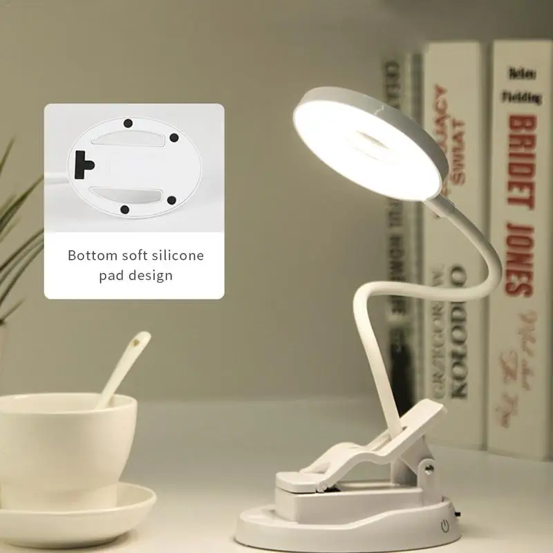 

LED Touch Clip desk lamp 4000K eye protection reading book Night Light rechargeable USB Led with mirror table lamps