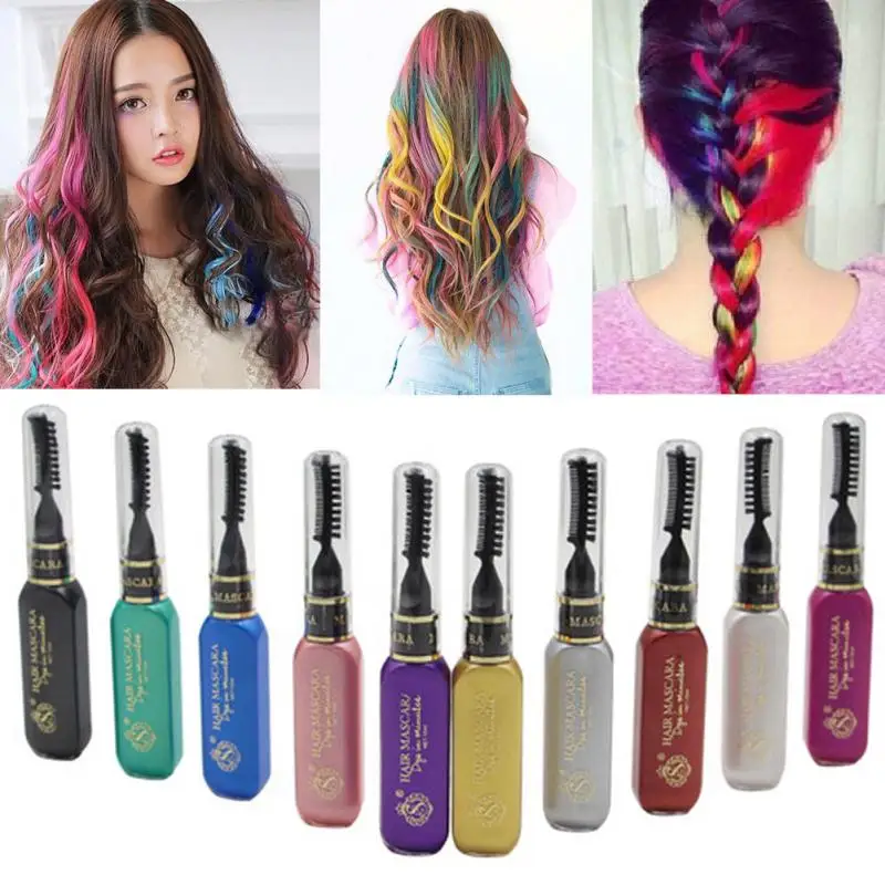 New Temporary Color Hair Dye Mascara Non-toxic Hair Mix Color Dyeing Salon Stick Hair Care Products