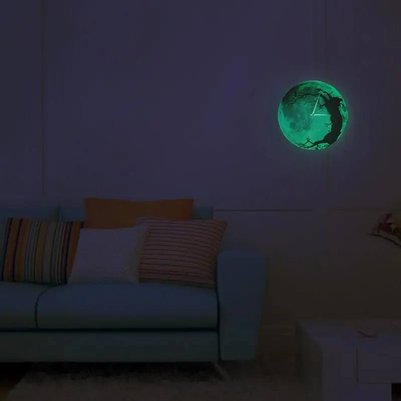 Buy Funlife Glow in the Dark Moon Wall Clock,Romantic