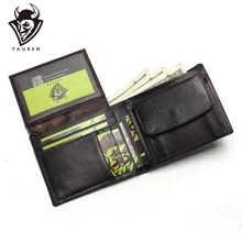 Маленький брендовый винтажный кошелек высокого качества, винтажный дизайнерский кошелек из натуральной воловьей кожи Crazy Horse, мужской короткий кошелек для монет