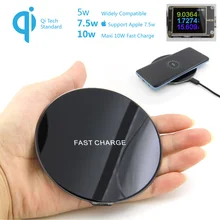 

10w Fast Wireless Charger Apple 7.5w Qi wireless Charger Pad 9v Quick Charge wireless Board for iPhone 8 X XS XR Samsung Moto LG