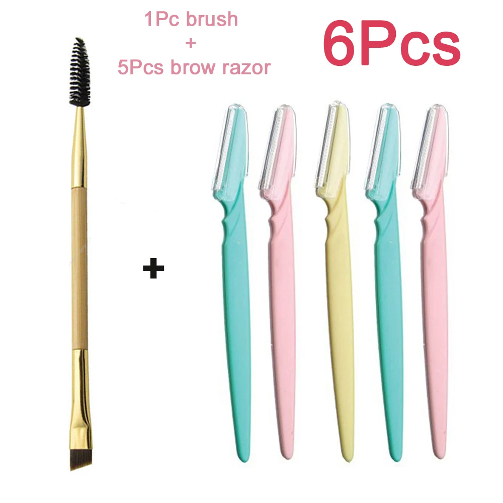 Brows Kit Hair Removal Angled Brow Brush Makeup Tool Eyebrow Razors