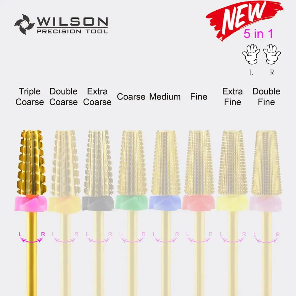 Comprar 5 En 1 (eliminación más rápida o geles de acrílicos) broca para uñas de carburo de WILSON