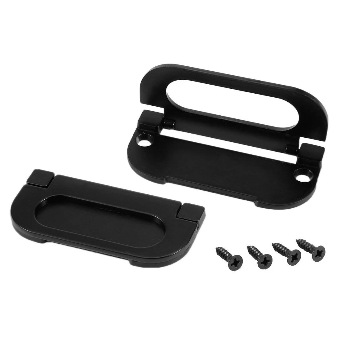 

ELEG-3-inch x 1-3/8-inch Zinc Alloy Flush Ring Pull Door Drawer Lifting Handle Black 2pcs