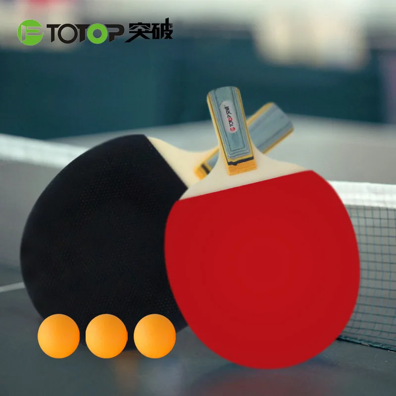 تنس طاولة مضرب المبتدئين التدريب بينغ بونغ الصعود تنس طاولة مضرب مجموعة اثنين بالرصاص ثلاثة الكرة مجموعة