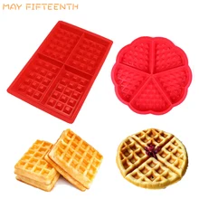 Посуда для выпечки, силиконовая, для вафель формы лоток прямоугольник вафли в форме сердца сковорода для самостоятельного приготовления шоколадного пирога форма для духовки выпечки 166