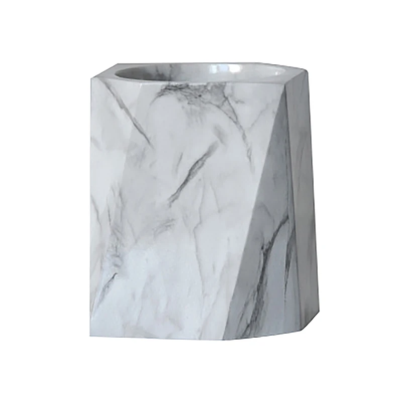 

New-Nordic Style Marble Print Pen Holder Pencil Case Makeup Brush Storage Box Home Office Desk Ornaments Stationery Gifts