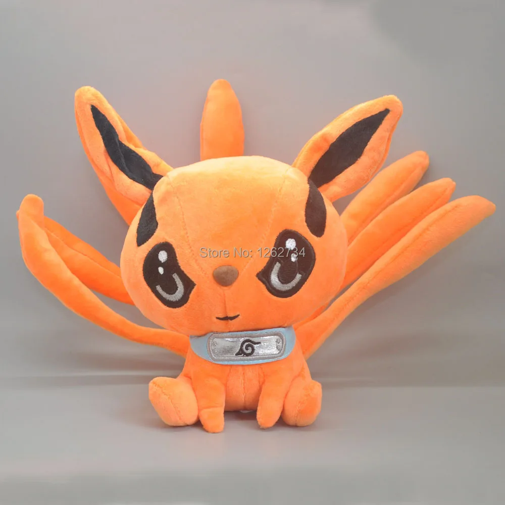 

Free Shipping EMS 20/Lot Cute 23CM Naruto Uzumaki Kyuubi Kurama Nine-tales Fox Demon For Children Gifts Plush Doll Figure