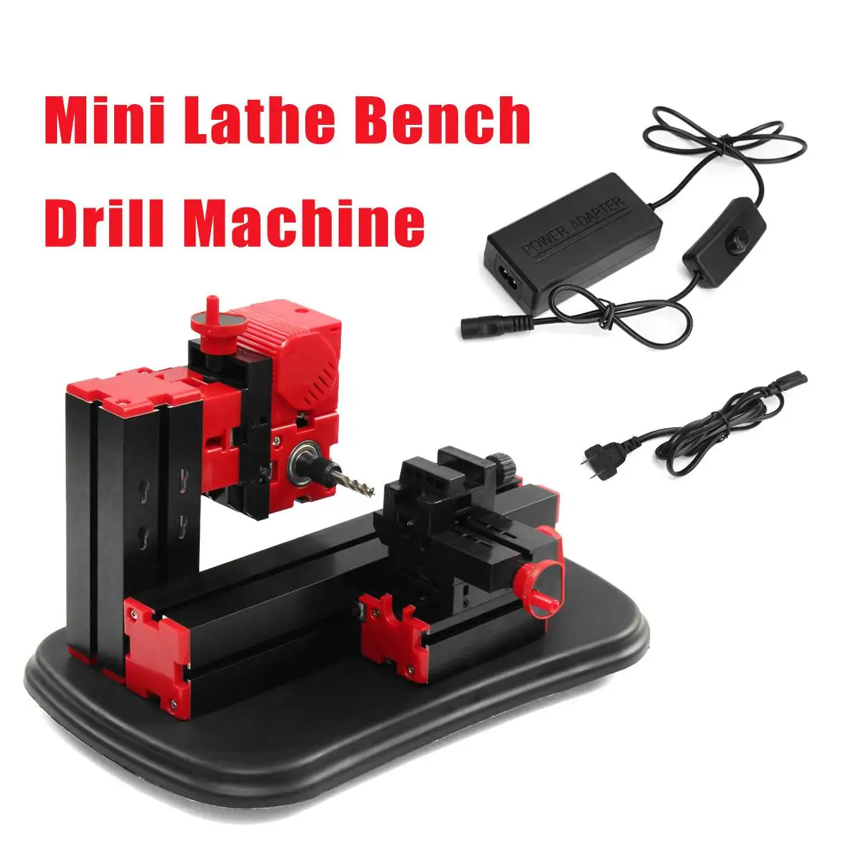 

100-240V Mini Lathe Milling Machine Bench Drill Machine Electric Drill DIY Woodworking Power Tool